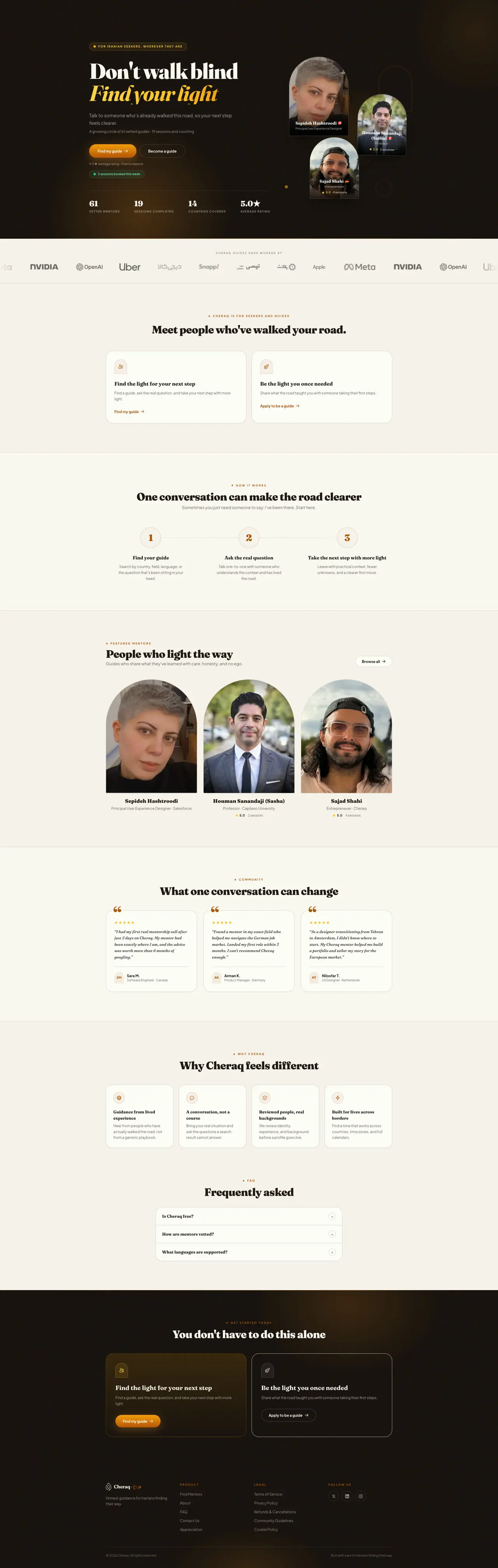 The cheraq.co homepage